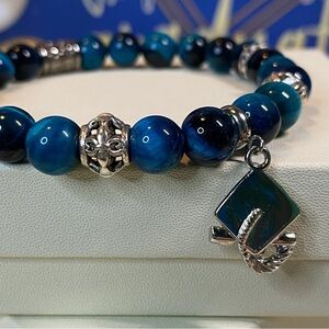 High quality AAA Blue Tiger eye Elegant Graduation Bracelet